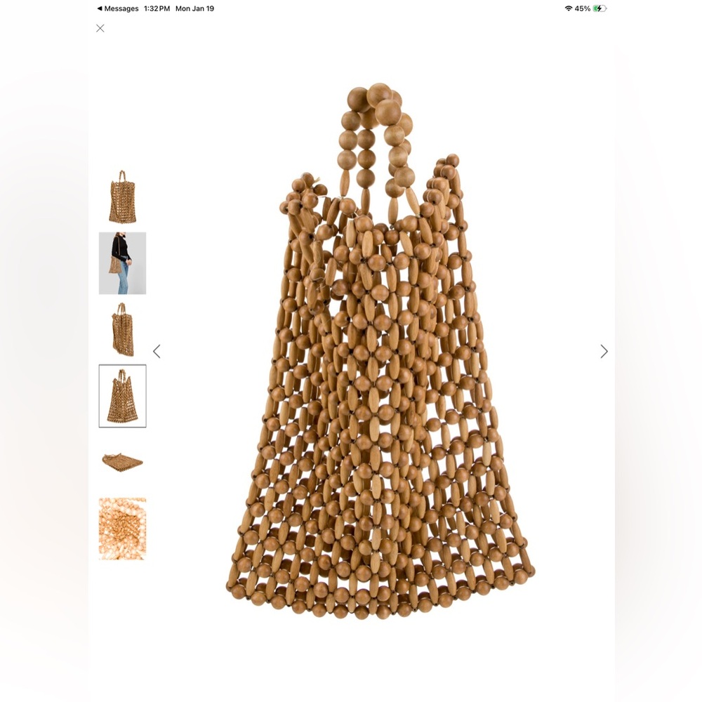 Cult Gaia Tan Beaded Crossbody Bag - Picture 7 of 10